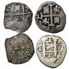 Image 1 : Lot of two Lima, Peru, cob minors of 1710, assayer H (one 1R and one 1/2R).