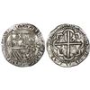 Image 1 : Potosi, Bolivia, cob 8 reales, Philip II, assayer B (2nd period), rare error with denomination as "o