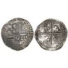 Image 1 : Potosi, Bolivia, cob 8 reales, Philip II, assayer B (3rd period).