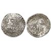 Image 1 : Potosi, Bolivia, cob 8 reales, Philip II, assayer B (3rd period, late style).