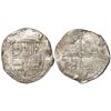 Image 1 : Potosi, Bolivia, cob 8 reales, Philip II, assayer B (5th period), borders of x's.