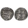 Image 1 : Potosi, Bolivia, cob 8 reales, Philip II, assayer B (5th period), borders of x's.