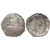 Image 1 : Potosi, Bolivia, cob 8 reales, Philip III, assayer M, lions and castles transposed in shield.
