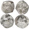 Image 1 : Lot of two Potosi, Bolivia, cob 8 reales, Philip III, assayers Q and M.