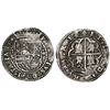 Image 1 : Potosi, Bolivia cob 4 reales, Philip II, assayer L (1st period).