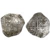 Image 1 : Potosi, Bolivia, cob 4 reales, 1617M, date at 2 o'clock, with unidentified Jerusalem-cross counterma