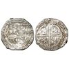 Image 1 : Potosi, Bolivia, cob 2 reales, Philip II, assayer R (Rincon) below mintmark P to left.