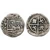 Image 1 : Potosi, Bolivia, cob 1 real, Philip II, assayer M to left, rare.