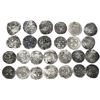 Image 1 : Lot of thirteen Potosi, Bolivia, cob 1R, Philip II, assayers R (Rincon), L, B, A and R (Ramos).