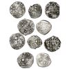 Image 1 : Lot of five Potosi, Bolivia, cob 1R, Philip IV, assayers T and P (late 1620s to early 1630s).