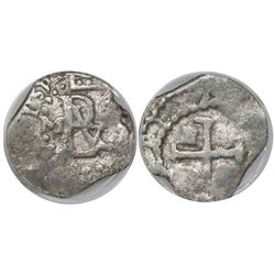 Potosi, Bolivia, cob 1/2 real, Philip III, assayer M to left, encapsulated ANACS F 12.