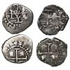 Image 1 : Lot of two Potosi, Bolivia, cob 1/2R, (1652E) Transitional, monogram-over-cross type, king's name in