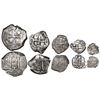 Image 1 : Potosi, Bolivia, complete denomination set of 8-4-2-1-1/2 reales of 1745q, all but the 1R ex-Sellsch