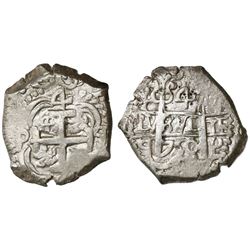 Potosi, Bolivia, cob 4 reales, 1750q.