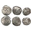 Image 1 : Lot of three Potosi, Bolivia, cob 2 reales of Louis I (not visible), assayer Y, dated 1725, 1726 and