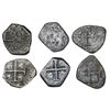 Image 1 : Lot of three Bogota, Colombia, cob 1/2R, Philip IV, assayers not visible.