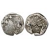 Image 1 : Guatemala, 2 reales "moclon," crown countermark (1662) on a Potosi, Bolivia, cob 2 reales, Philip IV