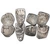Image 1 : Lot of four Guatemala cob 2R, assayer J (where visible), dated 1734 (2), 1749 and not visible.