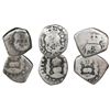Image 1 : Lot of three Guatemala cob 1/2R, assayer J (where visible), dated 1735 and 1750 (2).