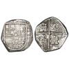 Image 1 : Seville, Spain, cob 4 reales, 1593 date to right, assayer B to left.