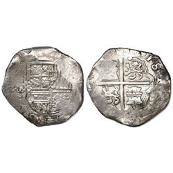 Seville, Spain, cob 8 reales, Philip III, assayer B.