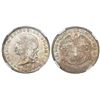 Image 1 : Medellin, Colombia, 5 decimos, 1886, 0.500/0.835, four stars on reverse, rare, encapsulated NGC AU 5