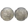 Image 1 : Dominican Republic, 1 peso, 1897-A, encapsulated NGC AU 58.