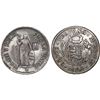 Image 1 : El Salvador, 2 reales, volcano countermark (Type III, 1839) on a Lima, Peru, 2 reales, 1828JM, rare,