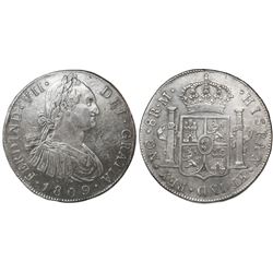 Guatemala, bust 8 reales, Ferdinand VII (bust of Charles IV), 1809M, ex-Richard Stuart.