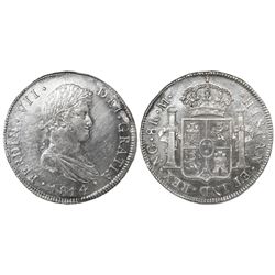 Guatemala, bust 8 reales, Ferdinand VII, 1814M, ex-Richard Stuart.