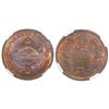 Image 1 : Honduras (struck in Paris), proof copper 1/2 real pattern, 1871-A (BARRE), encapsulated PF 65 RB, fi