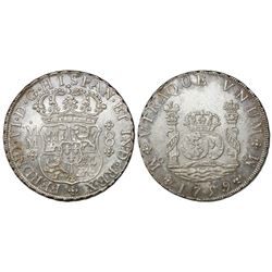 Mexico City, Mexico, pillar 8 reales, Ferdinand VI, 1759MM.