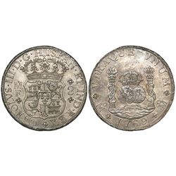 Mexico City, Mexico, pillar 8 reales, Charles III, 1769MF.