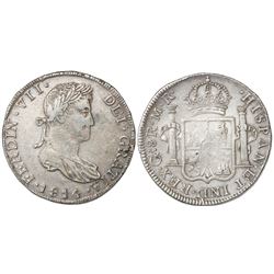 Guadalajara, Mexico, 8 reales, Ferdinand VII, 1814MR.