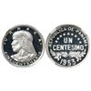 Image 1 : Panama, silver 1 centesimo, 1953, Republic Anniversary off-metal strike issue, encapsulated NGC PF 6