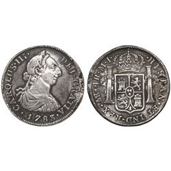 Lima, Peru, bust 4 reales, Charles III, 1783MI.