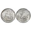 Image 1 : Lima, Peru, 1 sol, 1864/54YB, Arabic 1, "DERTEANO" variety (rare), encapsulated NGC AU 55, finest kn