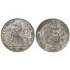 Image 1 : Lima, Peru, 1 sol, 1864/54YB, Roman 1, "DERTEANO" variety (rare), encapsulated PCGS AU 50.