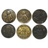 Image 1 : Lot of three Great Britain brass Admiral Vernon medals, 1739, Portobelo.