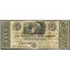 Image 1 : St. Augustine, Florida, Southern Life Insurance & Trust Company, 5 dollars, 1-11-1836.