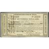 Image 1 : Houston, Texas, Consolidated Fund of Texas, 100 dollars, 1-3-1839, handwritten "his" variety.