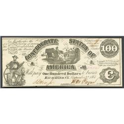 Richmond, CSA, 100 dollars, 2-9-1861.