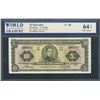Image 1 : San Salvador, El Salvador, Banco Central de Reserva, 10 colones, 17-3-1954, series ZA, certified WBG