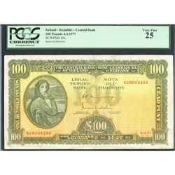 Ireland, Central Bank of Ireland, 100 pounds, 4-4-1977, certified PCGS VF 25.