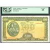 Image 1 : Ireland, Central Bank of Ireland, 100 pounds, 4-4-1977, certified PCGS VF 25.