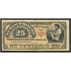 Chihuahua, Mexico, Banco Minero, 25 centavos, 1888, series A.