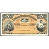 Image 1 : Mexico City, Distrito Federal, Mexico, Banco Mercantil Mexicano, 5 pesos front proof, no date 18XX (