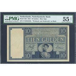 Amsterdam, Netherlands, Nederlandsche Bank, 10 gulden, 16-3-1932, certified PMG AU 55 Net - Previous