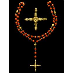 Gold and red-coral rosary from the Atocha 1622, ex-Christie's (1988), ex-Mathewson (1986), ex-Queens