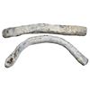 Image 1 : Lot of two large lead sounding weights (crushed) with Roman-numeral markings from HMS Tilbury (1757)